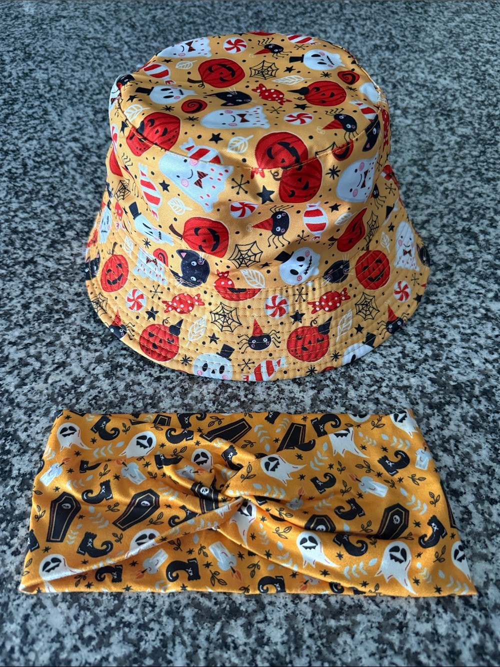 New Halloween Bucket Hat and Headband